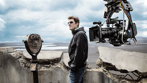 Kosinski on the set of Oblivion