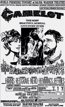 Camelot newspaper ad