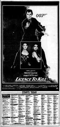 Licence to Kill newspaper ad