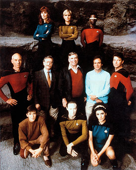 The cast of Star Trek: The Next Generation