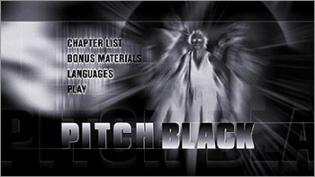 Pitch Black - DVD main menu page