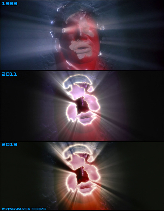 Han’s unfreezing from carbonite was redone for the 2011 Blu-ray and again in 4K. It’s believed this was done to ease the 3D conversion.