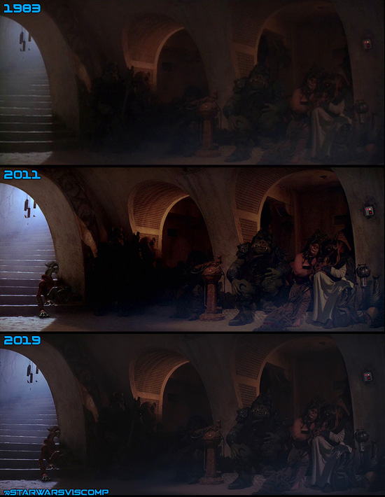 A Dug (Sebulba’s species) was added to the Blu-ray, and added again in 4K. It is slightly adjusted to better contact the ground now.