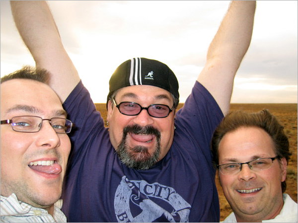 Bill, Todd, and Adam at Meteor Crater in 2007