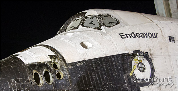 Space Shuttle Endeavour at MLK & Crenshaw in L.A. - 1/13/2012