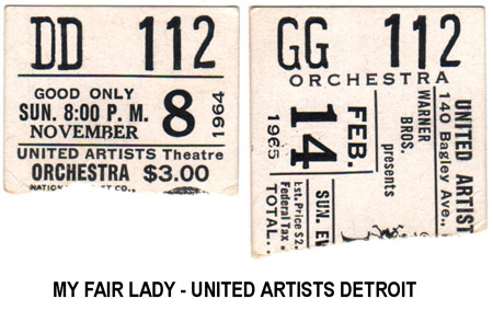 My Fair Lady - ticket stubs