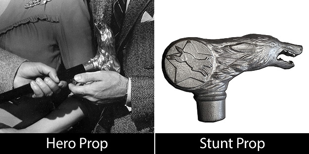 The Wolf Man cane (Hero Prop vs Stunt Prop)