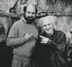Rob Reiner and Billy Crystal on the set of The Princess Bride